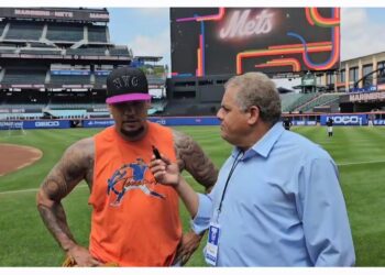 Frankie Montas, en entrevista en el Citifield